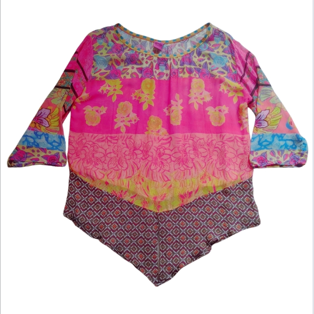 SAVE THE QUEEN | Multicolor Boho Blouse Size Medium